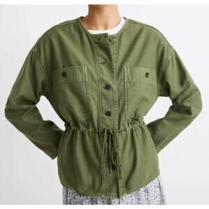 Madewell Claremont Drawstring Jacket Green Small